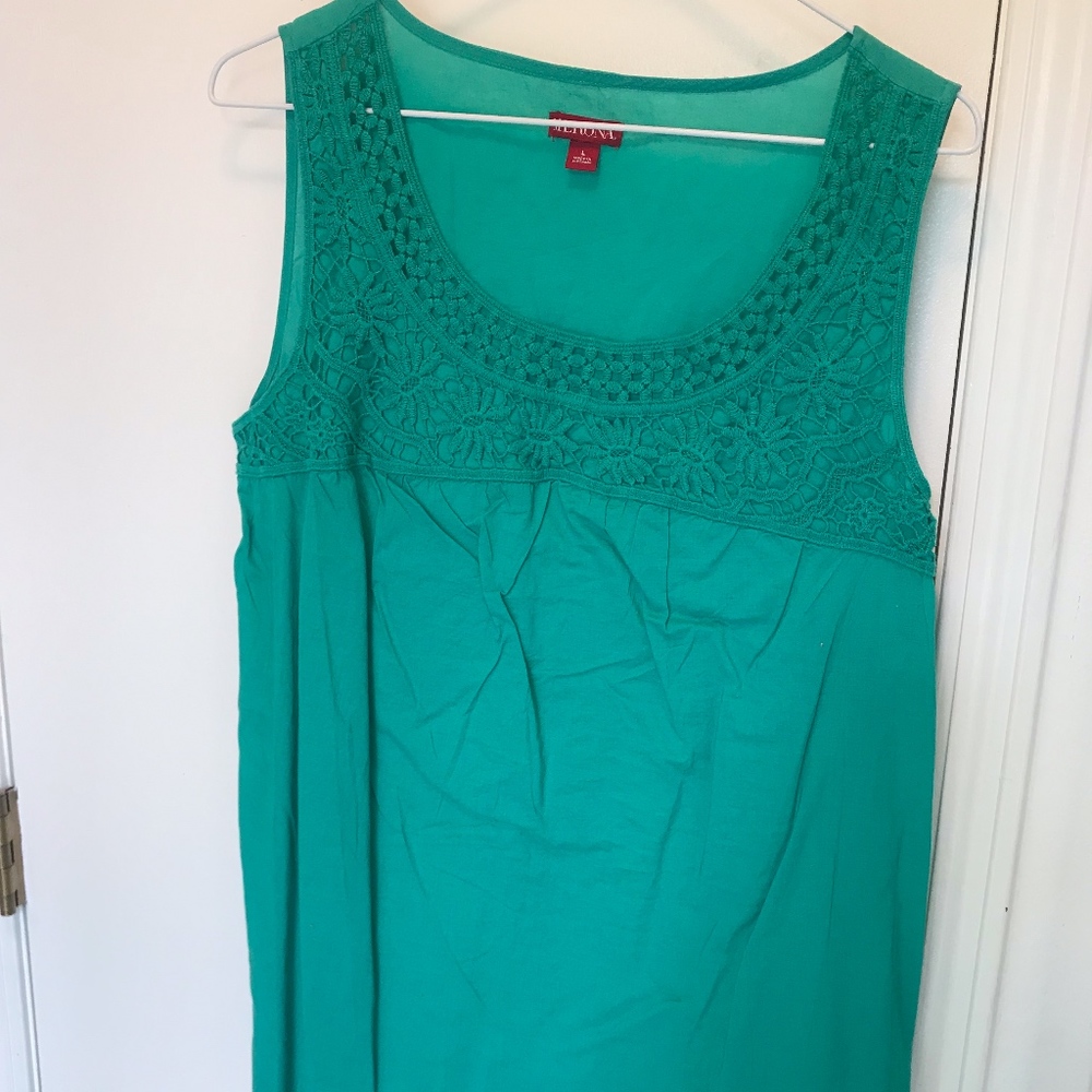 L - Verona - Green Sleeveless Top